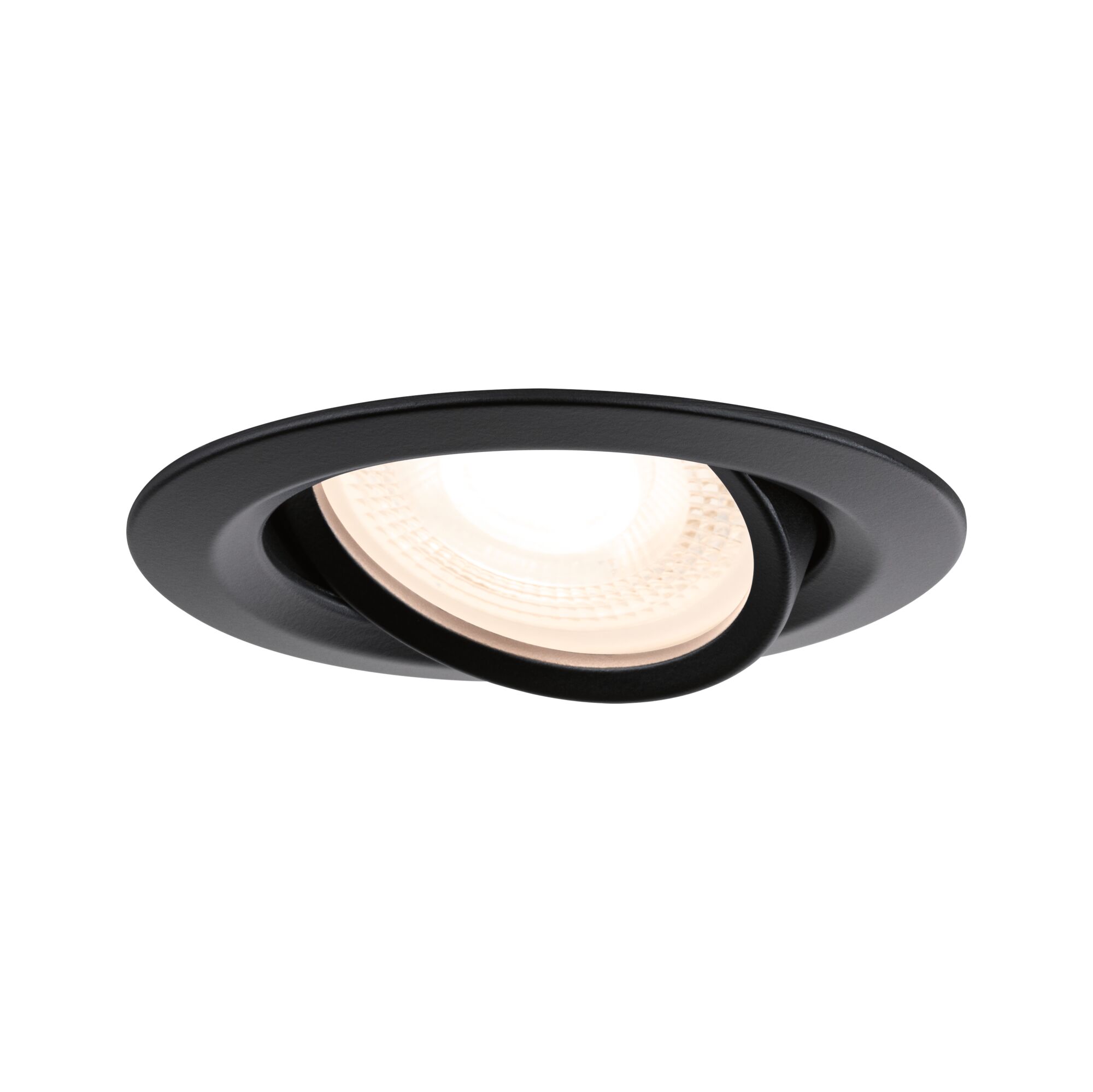 Spot encastré Nova Plus orientable IP65 rond 93mm 30° GU5,3 / GU10 max. 35W 230/12V gradable Noir mat Spot encastré noir en métal avec lumière LED orientable pour un éclairage polyvalent