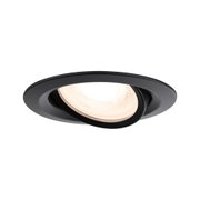 Black metal recessed spotlight with adjustable LED light for versatile room lighting