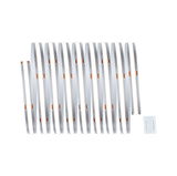 Flexible white LED strip light with transparent connector for modern lighting applications