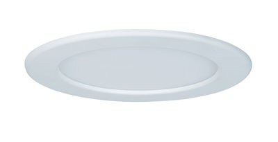 Round white LED panel made of plastic for energy-efficient ceiling lighting