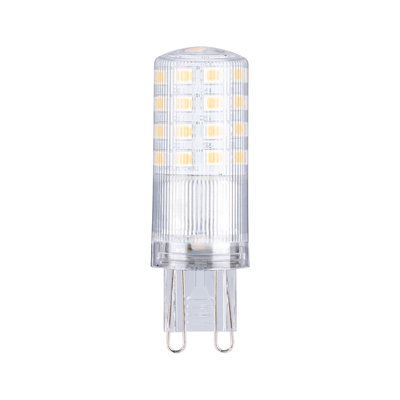 Transparente LED-Lampe mit G9-Sockel und warmweißen LEDs für energiesparende Beleuchtung