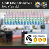 Bande LED MaxLED 500 RGBW avec contrôle intelligent et passerelle Zigbee 3.0 compatible Alexa et Google Assistant