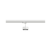 White metal LED spotlight on track system for flexible indoor lighting solutions
