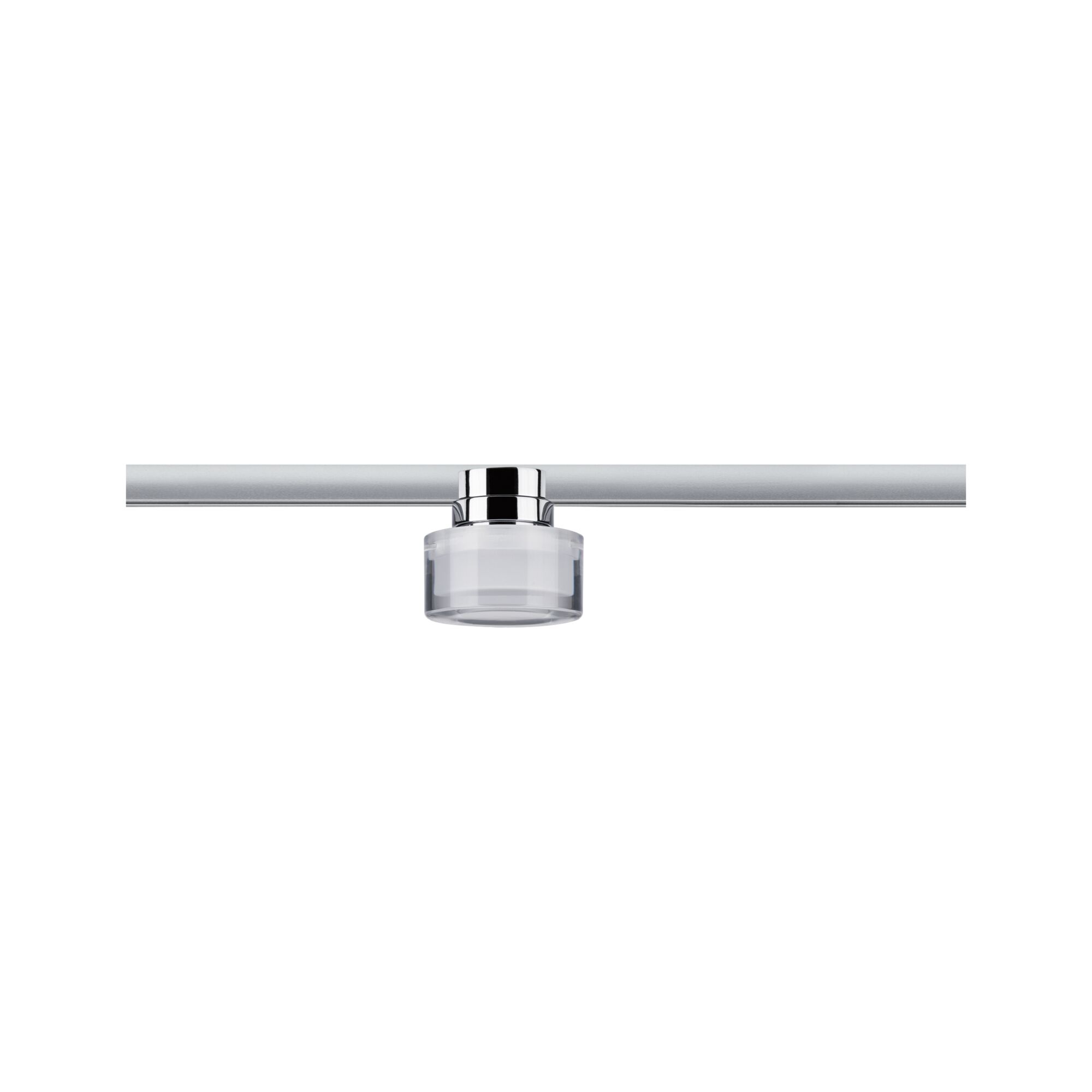 Modern ceiling spotlight with clear glass and chrome metal for stylish room lighting