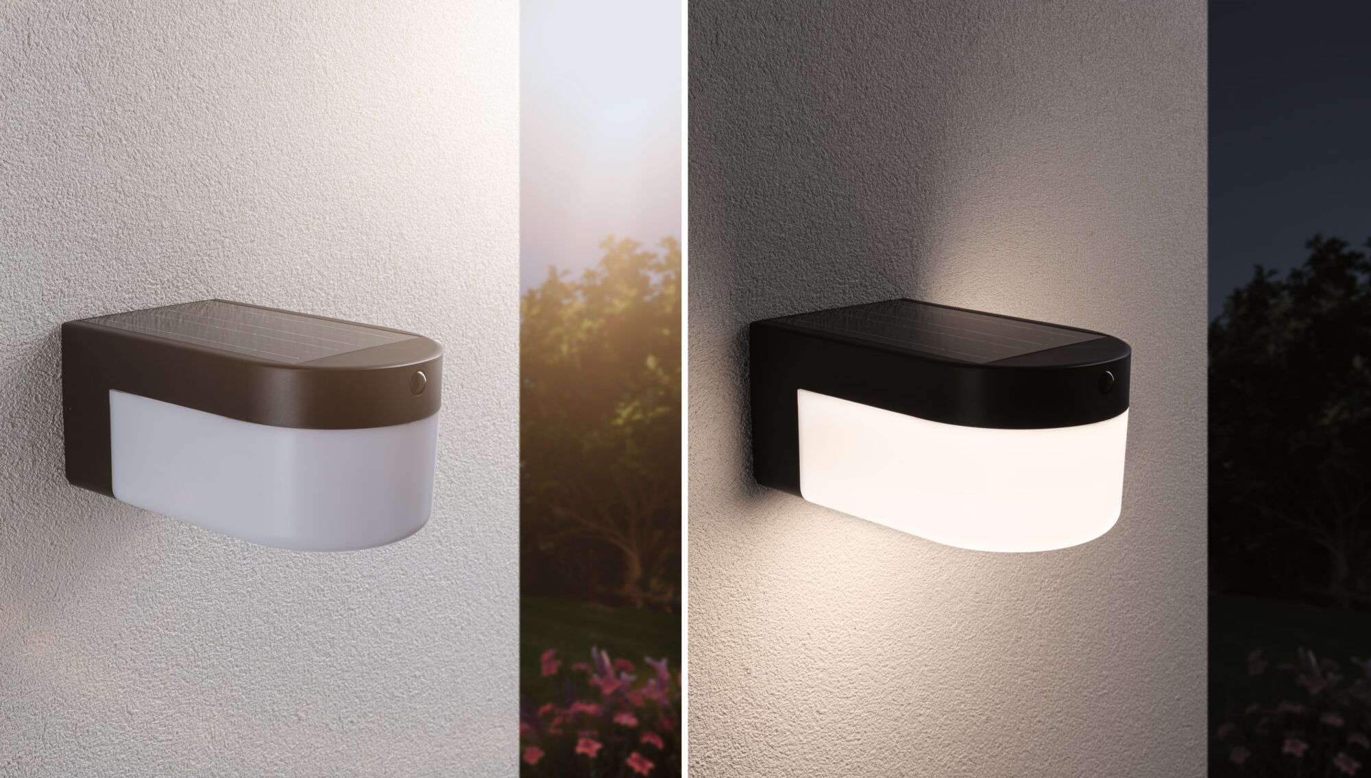 Hybrid Applique d'extérieur LED Calyne House 230V + Solaire IP44 carré 145x229mm 3000K 2,3W 230lm 230V Noir