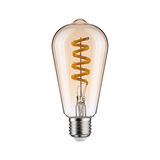 Vintage LED-Glühbirne mit spiralförmigem Filament und transparentem Glas für dekorative Beleuchtung