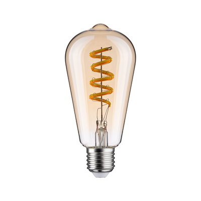Vintage LED-lamp met spiraalvormig filament en helder glas voor decoratieve verlichting