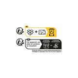 Instructions de recyclage pour appareils, piles et cordons avec options de dépôt en magasin ou déchèterie.