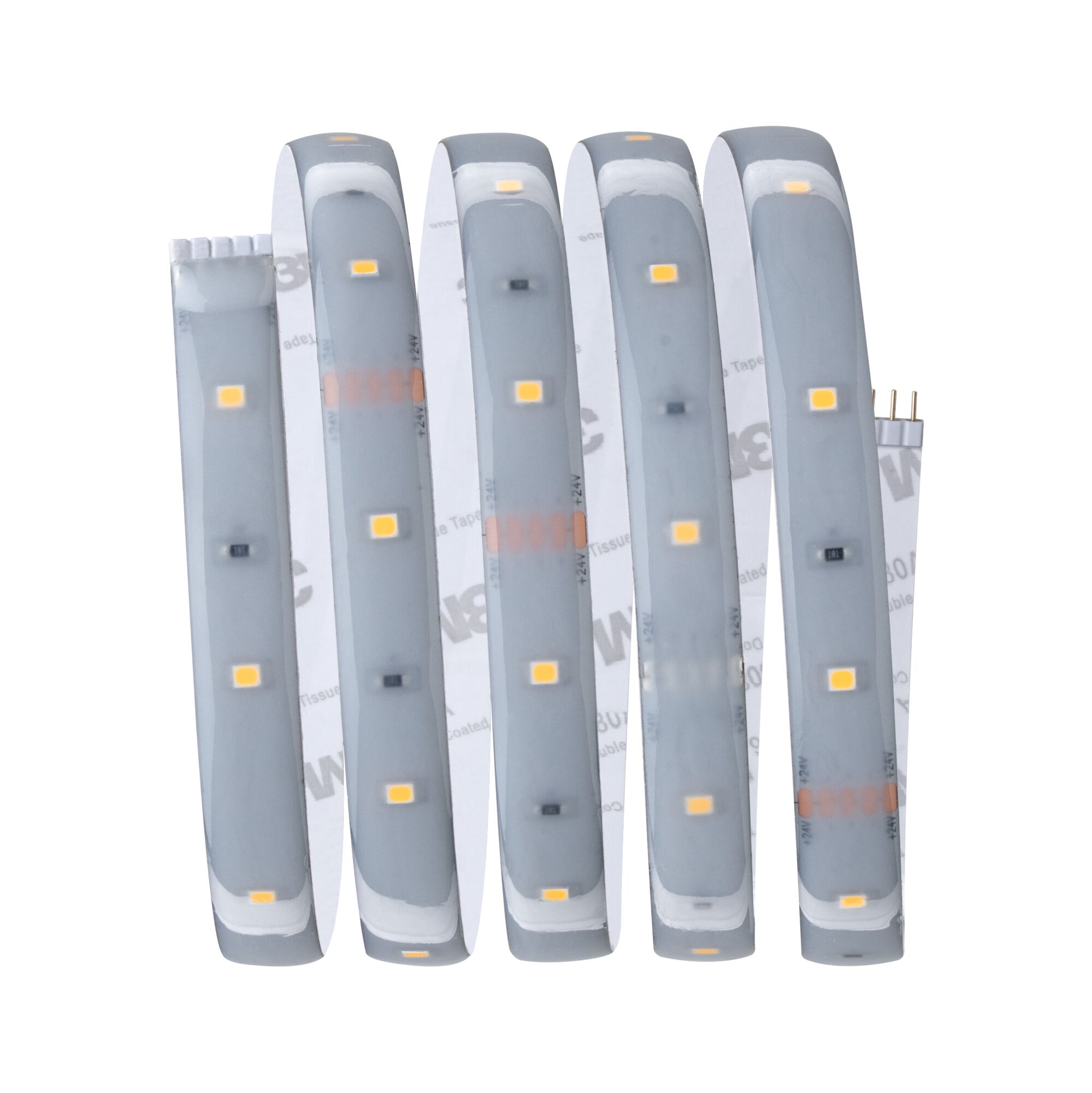 Flexible white LED strip light with silicone coating for versatile modern lighting applications