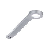 Moderne zilveren metalen LED-wandlamp met ronde kop voor stijlvolle woningverlichting