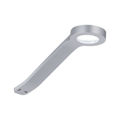 Moderner silberner LED-Wandleuchter aus Metall mit rundem Leuchtkopf für Wohnräume