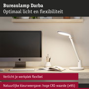 Witte flexibele LED-bureaulamp met hoge kleurweergave voor optimale werkplekverlichting