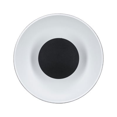 Spot encastré LED rond blanc avec centre noir en métal pour éclairage intérieur moderne