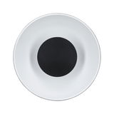 Ronde witte LED-inbouwspot met zwart metalen middenstuk voor moderne binnenverlichting