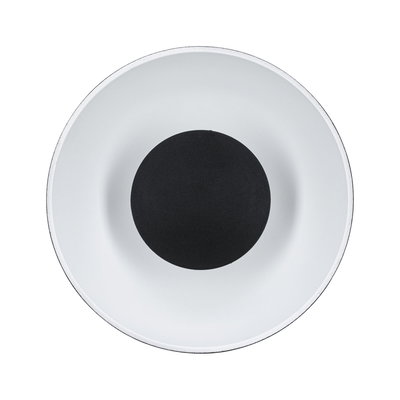 Spot encastré LED rond blanc avec centre noir en métal pour éclairage intérieur moderne
