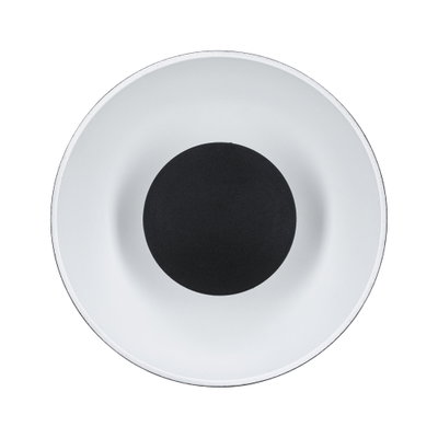 Spot encastré LED rond blanc avec centre noir en métal pour éclairage intérieur moderne