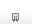 Icon representing G9 base light bulb, black minimalist symbol on white background