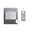URail Schirm 2Easy Verona 250x130mm Grau Moderne weiße Stoff-Pendelleuchte mit chromfarbenem Baldachin für stilvolle Innenbeleuchtung