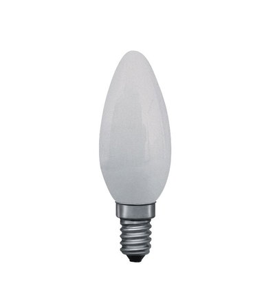 Mat witte LED-kaarslamp met E14-fitting van glas voor energiezuinige verlichting