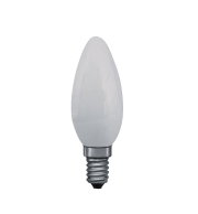 Mattweiße LED-Kerzenlampe mit E14-Fassung aus Glas für energiesparende Beleuchtung