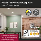 VariFit LED-inbouwlamp met dimbare, instelbare witlichtkleur, slimme bediening via app, afstandsbediening of spraak