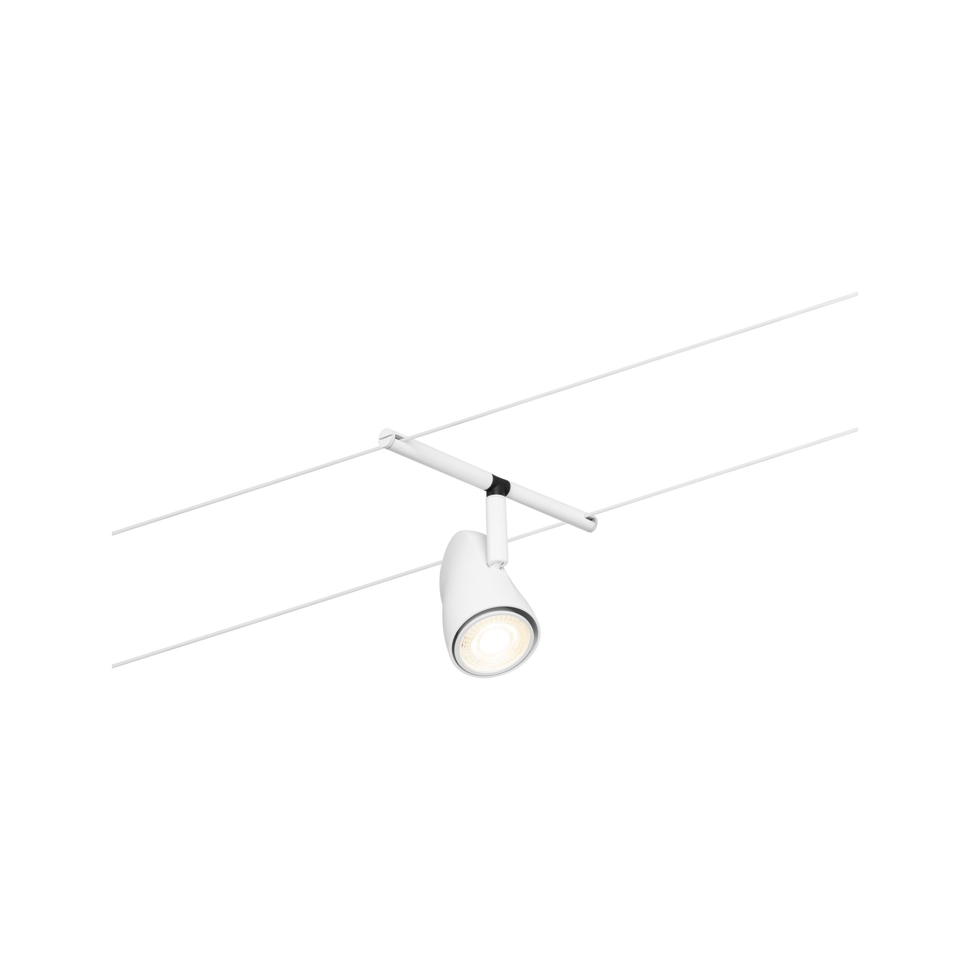 Moderner weißer LED-Schienenstrahler aus Metall für flexible Beleuchtung ohne Leuchtmittel
