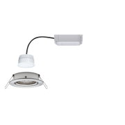 Hvid LED indbygningsspot med aluminiumhus og sort kabel til moderne indendørs belysning