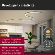 Plafonnier LED courbé en blanc chaud avec interrupteur marche/arrêt pour éclairage salon moderne