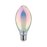 Ampoule avec verre irisé et filament visible, culot E27, lampe LED décorative
