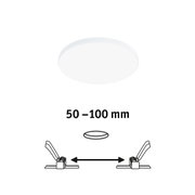 Round white LED ceiling light with slim design for modern indoor lighting solutions