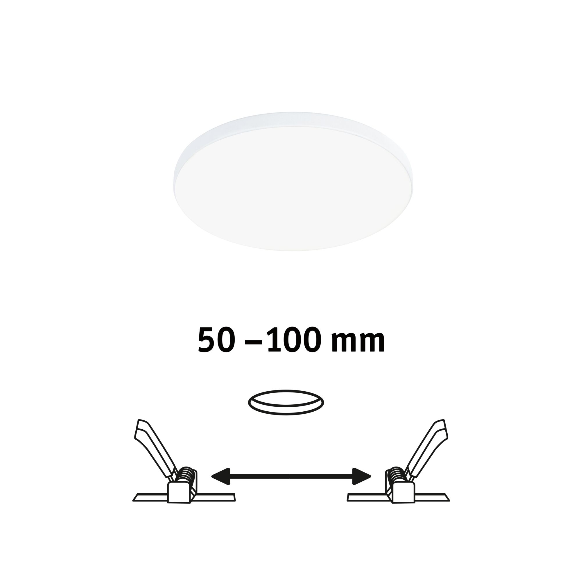 Runde weiße LED-Deckenleuchte mit flachem Design für moderne Innenbeleuchtung