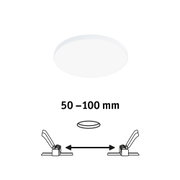 Runde weiße LED-Deckenleuchte mit flachem Design für moderne Innenbeleuchtung