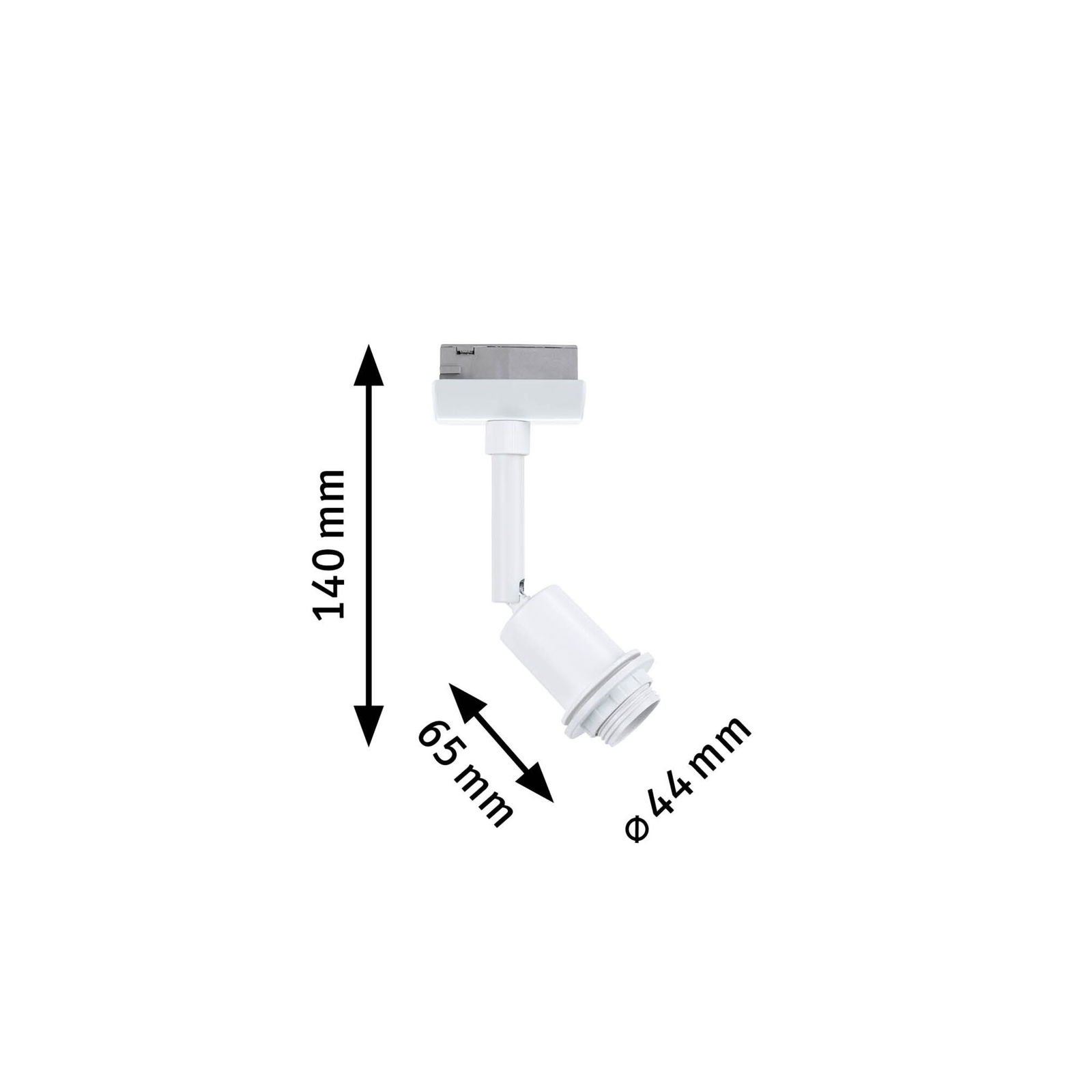 URail Spot sur rail DecoSystems Basic E14 max. 20W gradable 230V Blanc signal