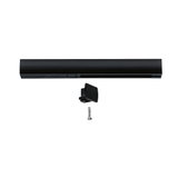 Rail métallique noir avec embout assorti et vis pour éclairage sur rail LED