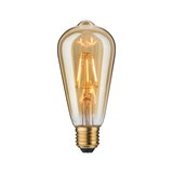 Vintage LED-Glühbirne mit bernsteinfarbenem Glas und E27-Fassung für dekorative Beleuchtung