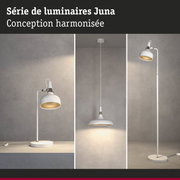 Série de luminaires Juna blancs en métal au design harmonieux pour espaces modernes