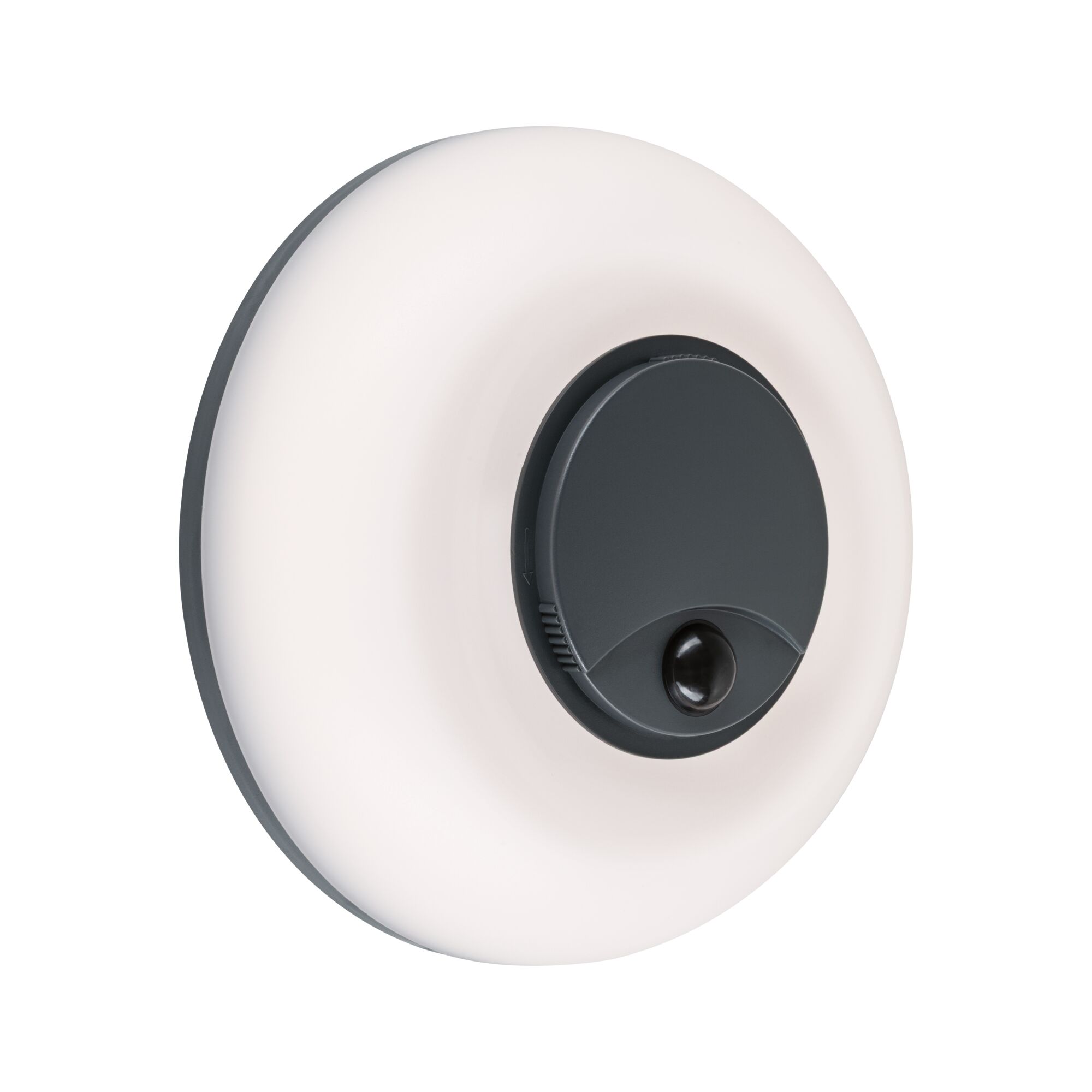 Applique d'extérieur LED Aureva incl. détecteur de mouvement IP65 rond 220mm 2200 - 4000K 20,5W 1630lm 230V Anthracite/Blanc Polycarbonate