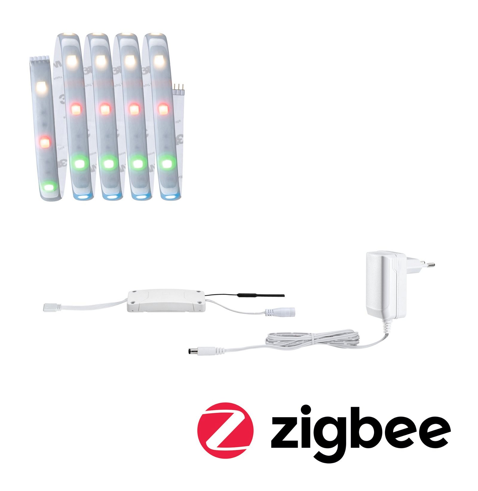 MaxLED 250 Strip LED Smart Home Zigbee 3.0 RGBW revêtement Kit de base 1,5m IP44 9W 180lm/m 30 LEDs/m RGBW+ 24VA