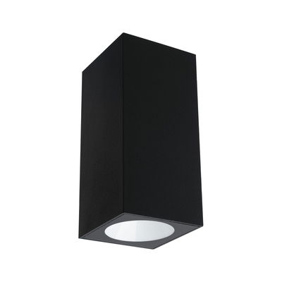 Plafonnier rectangulaire noir en métal avec réflecteur blanc pour éclairage intérieur moderne