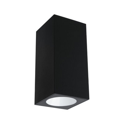 Schwarze rechteckige Deckenleuchte aus Metall mit weißem Reflektor für moderne Innenbeleuchtung