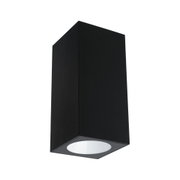 Schwarze quadratische Deckenleuchte aus Metall mit weißem Reflektor für moderne Innenbeleuchtung