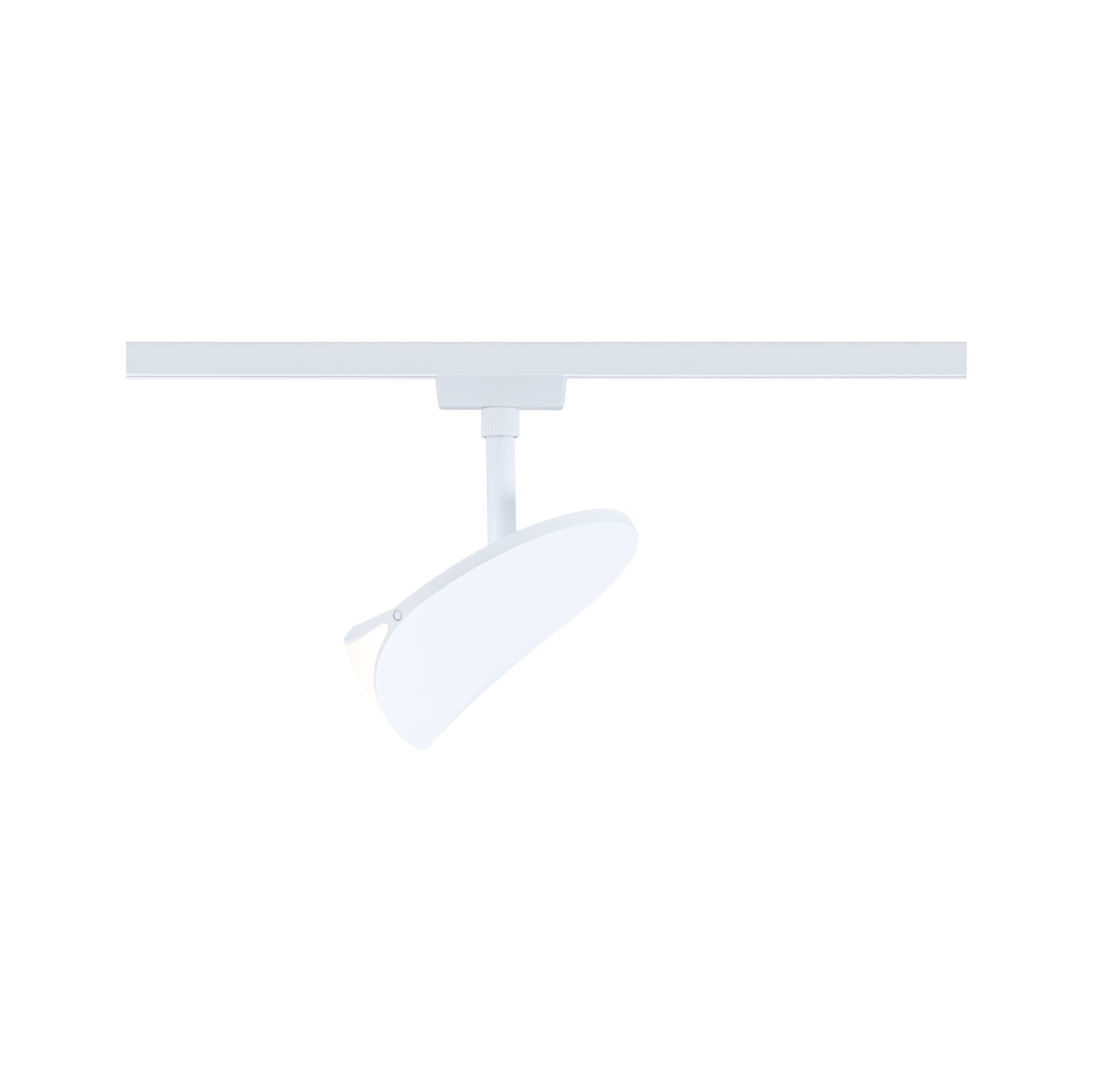 Moderner weißer LED-Strahler aus Kunststoff für Schienensysteme, energiesparende Beleuchtung