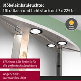 Ultraflache Möbel-Einbauleuchte mit warmweißem LED-Licht und 3x 225 Lumen für perfekte Ausleuchtung