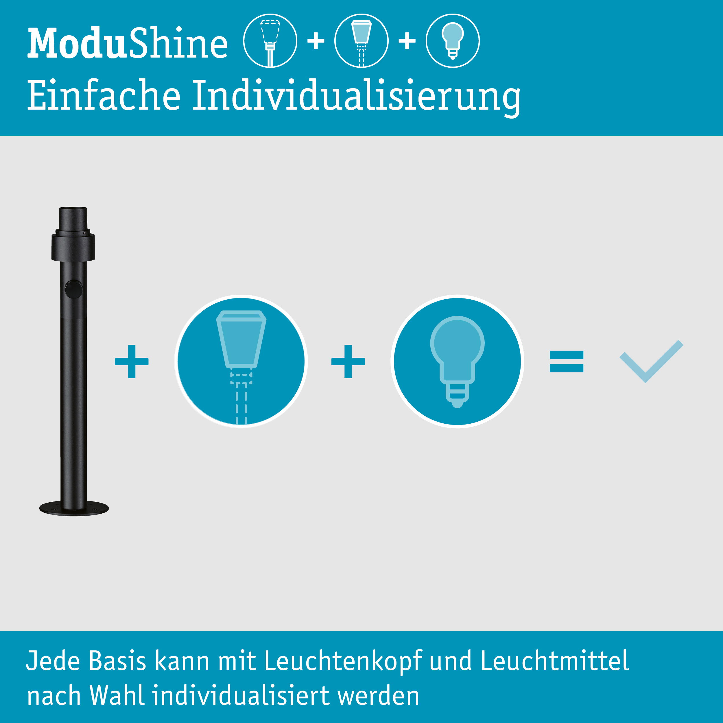 ModuShine Poller Klein IP44 560mm länglich Anthrazit