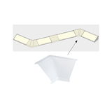 Pièce d'angle en plastique blanc pour bandes LED pour connecter les profils lumineux aux angles