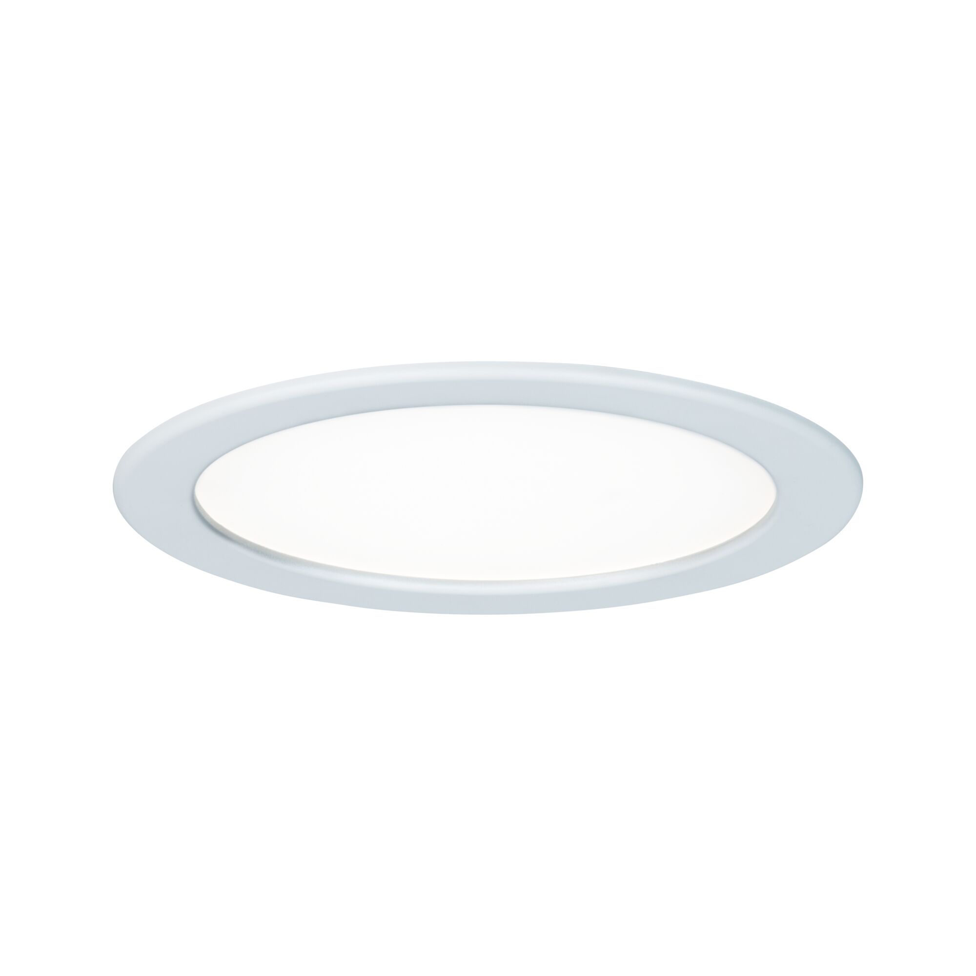 Round white LED recessed panel with glare-free diffuser for energy-efficient room lighting