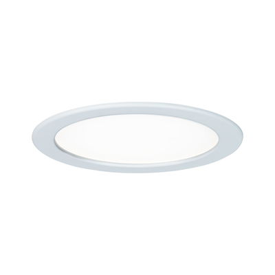 Round white LED recessed panel with glare-free diffuser for energy-efficient room lighting