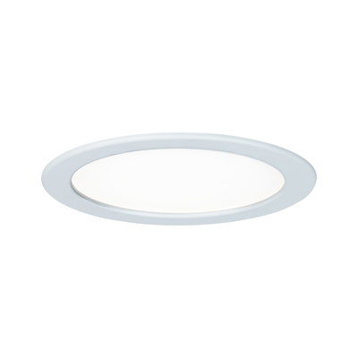 Round white LED recessed panel with glare-free diffuser for energy-efficient room lighting
