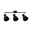 Spotlight Davy E27 230V max. 3x20W dimbaar Zwart Zwarte metalen plafondspot met drie lampen en verstelbare kappen voor moderne verlichting