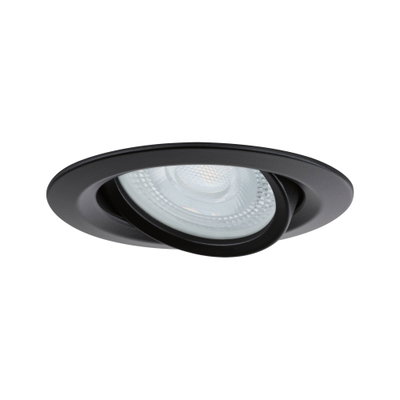 Sort indbygget spotlight i metal med justerbar LED til alsidig indendørs belysning